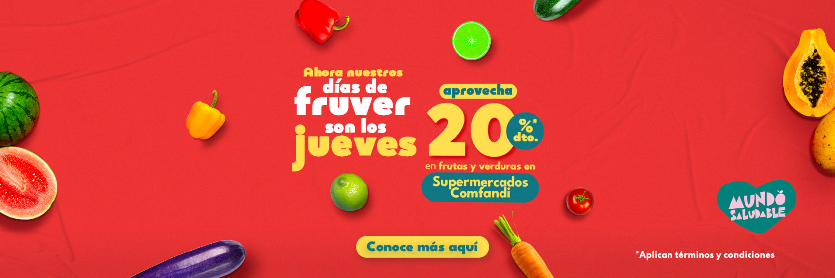 Jueves de frutas y verduras - 20% de descuento